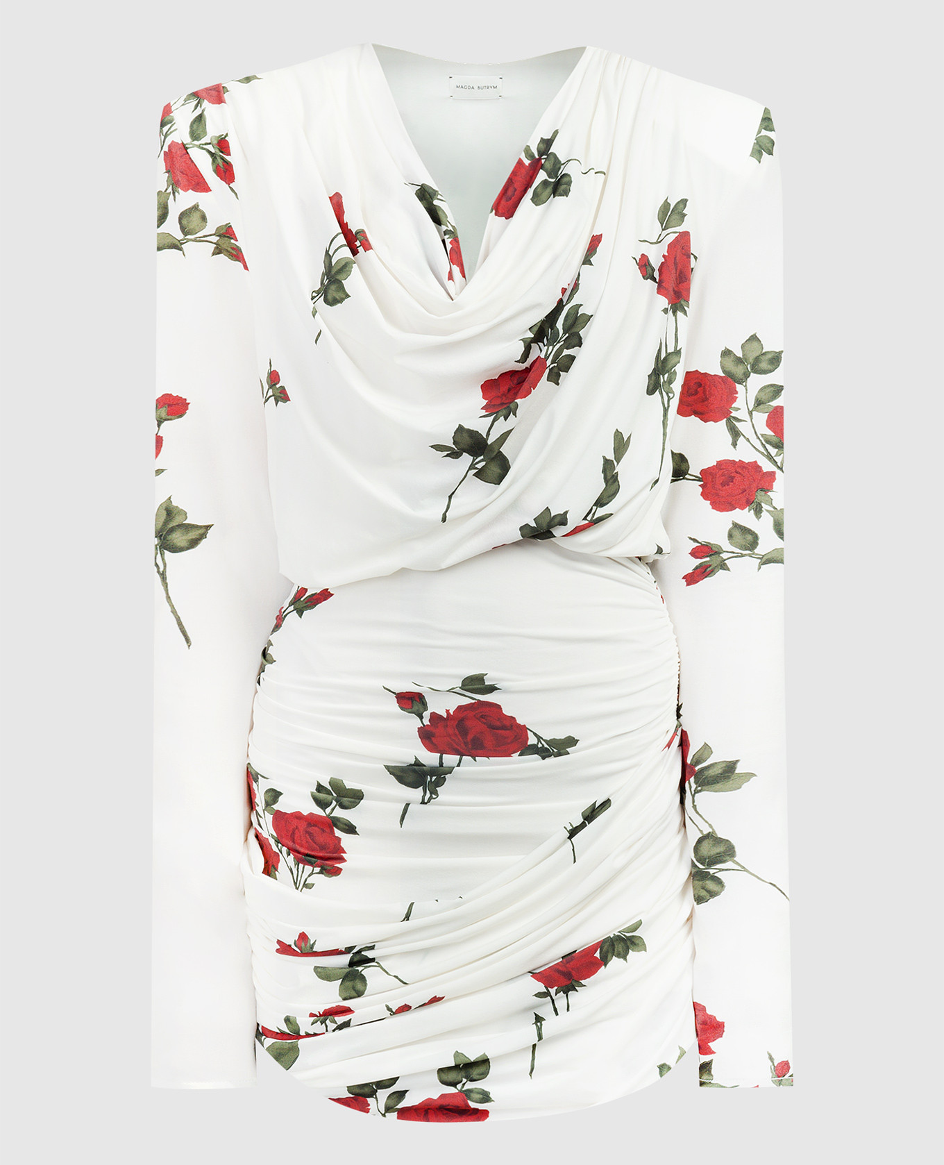 

White mini dress in floral print Magda Butrym