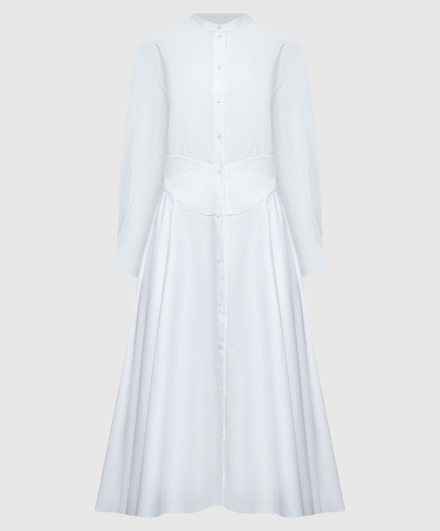 ■alexander mcqueen■ Pencil Shirt Dress Optic White 741654Q Alexander McQueen Women's Pencil Shirt Dress in Optic White