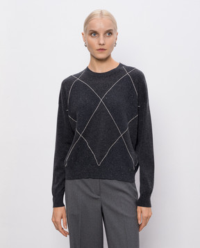 Peserico Gray wool, silk and cashmere jumper S99403F129283F