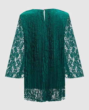 Marina Rinaldi Green lace blouse with pleating BACIATO