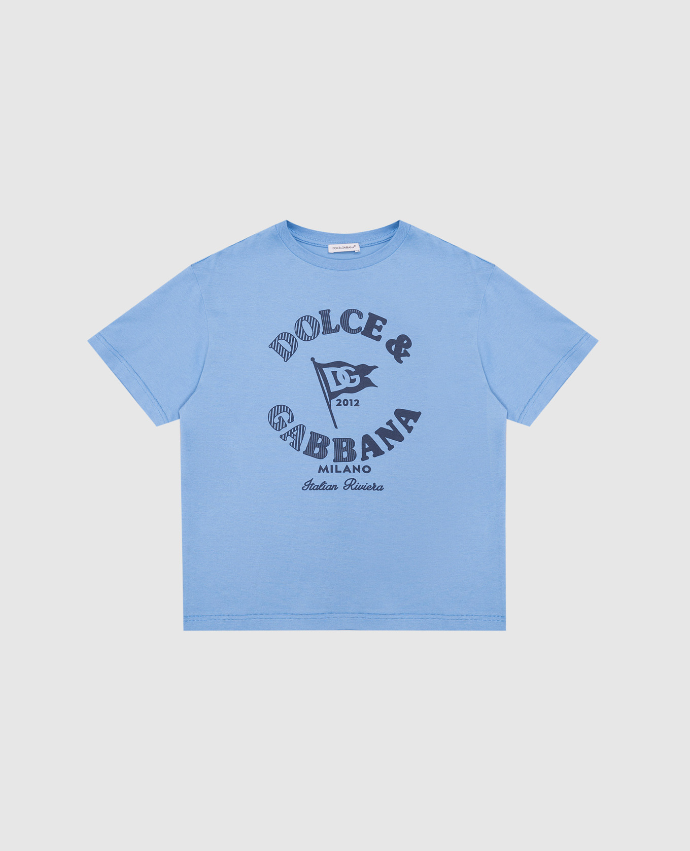 

Children's blue T-shirt with logo print Dolce&Gabbana