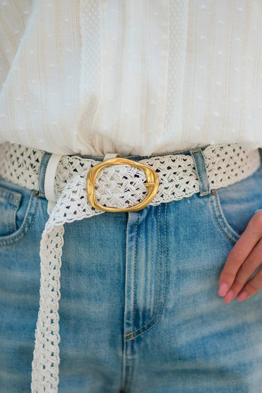

White belt with weaving Twinset