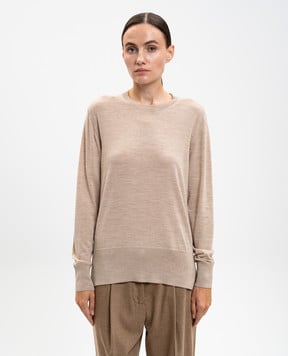 MooRER Beige wool jumper NILUFAR NILUFARW18