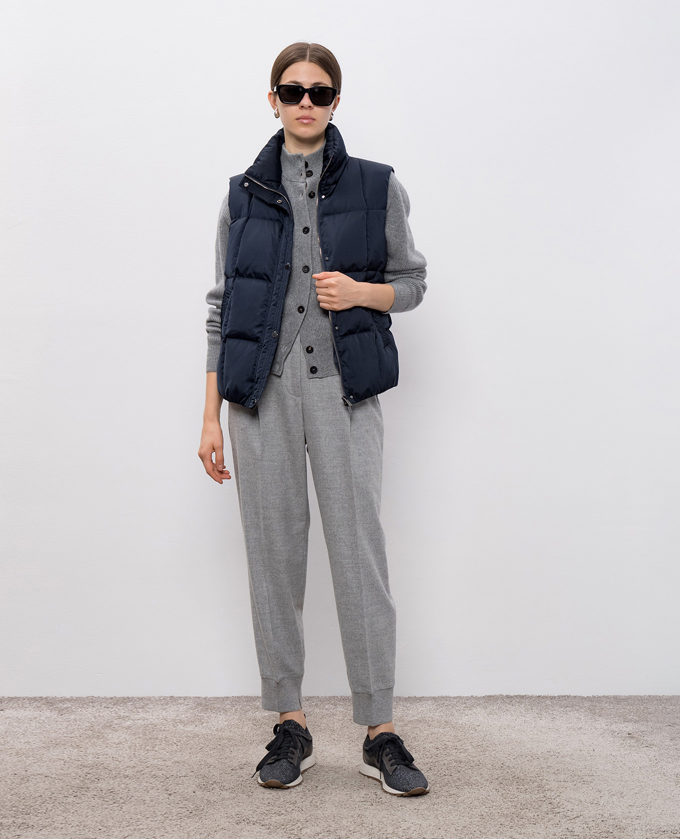 Blue down vest Peserico 2