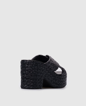 Sergio Rossi Blue Seville clogs with weaving B08480MFI364