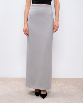 WARDROBE.NYC Gray woolen maxi skirt W2071PC
