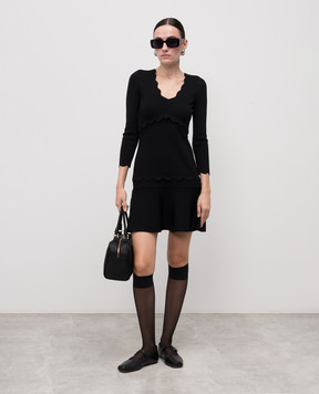 Twinset Black mini dress with logo 252TP3041