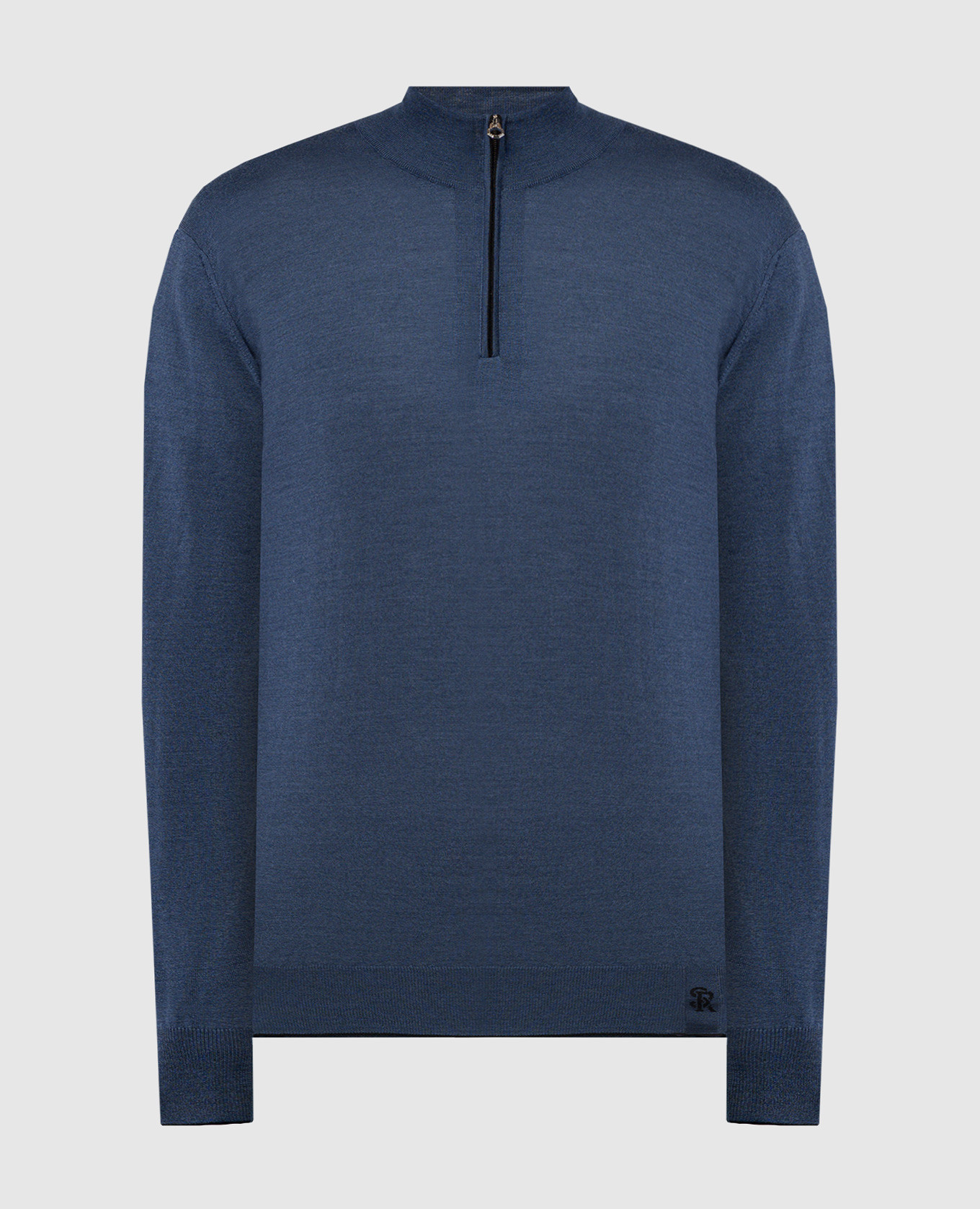 

Blue wool, silk and cashmere jumper with logo monogram pattern Stefano Ricci, Light blue