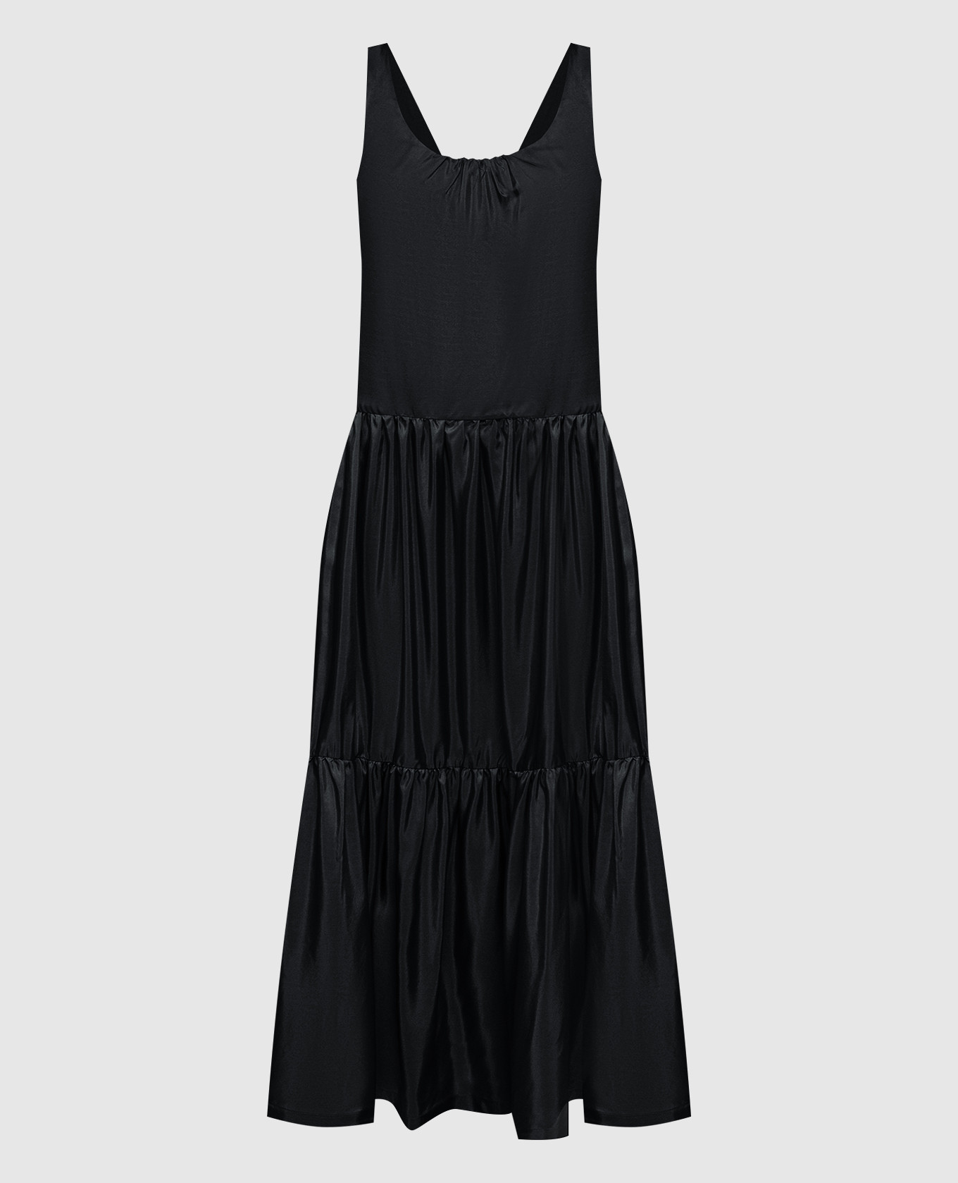 

Black silk dress Solotre