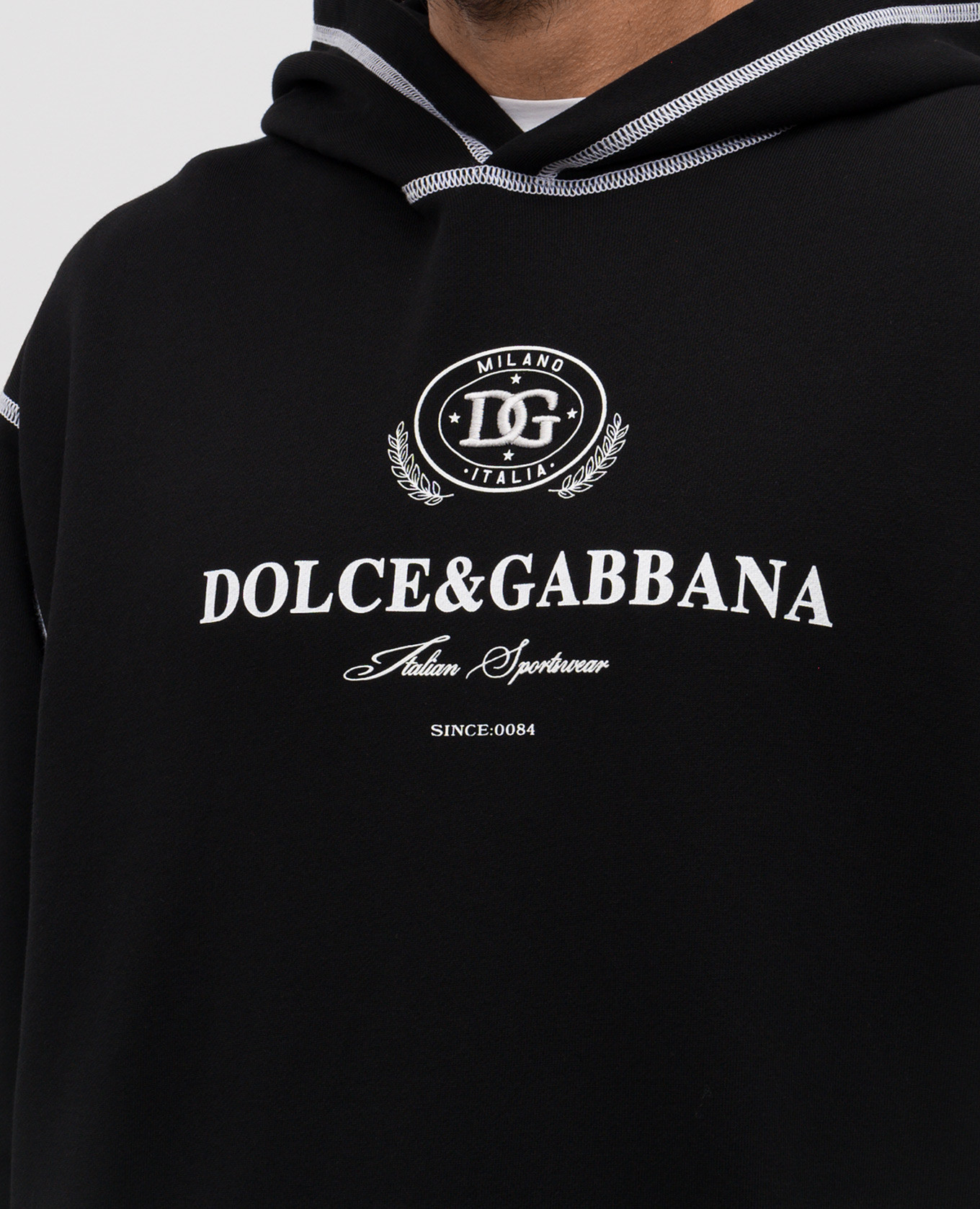 

Black hoodie with logo print Dolce&Gabbana