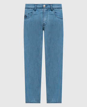 Scissor Scriptor Jeans COSTANTINO blu con patch logo COSTANTINOAMFT1904992