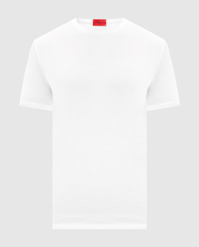 ISAIA White T-shirt with silk MCI154JP001