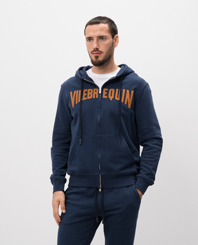 Vilebrequin Blue sports jacket with logo embroidery MRZH2P88