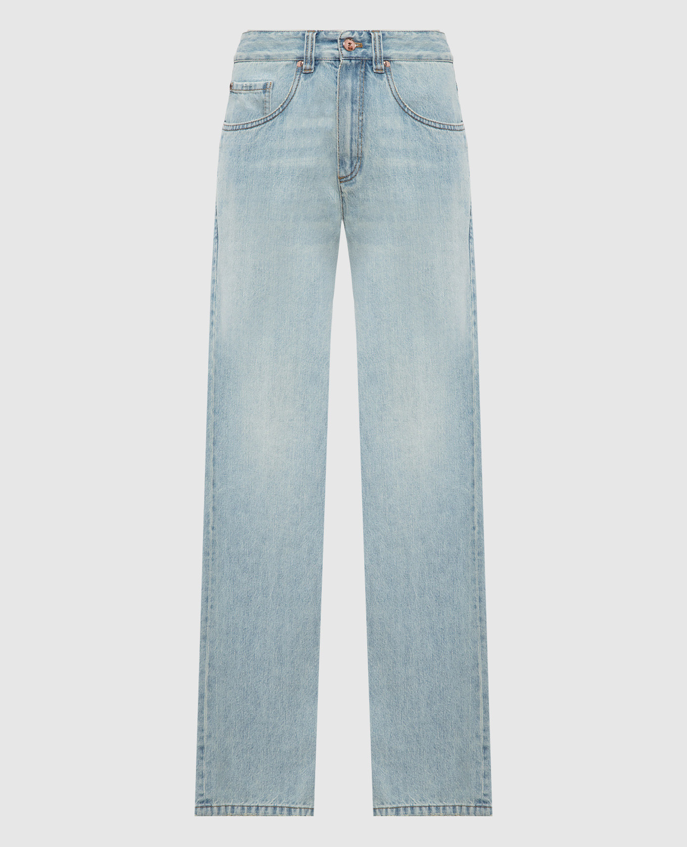 

Blue jeans with a distressed effect Brunello Cucinelli, Light blue