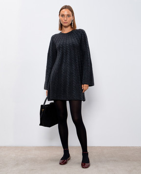 Lou Lou Studio BLASSE gray cashmere dress with textured pattern BLASSE