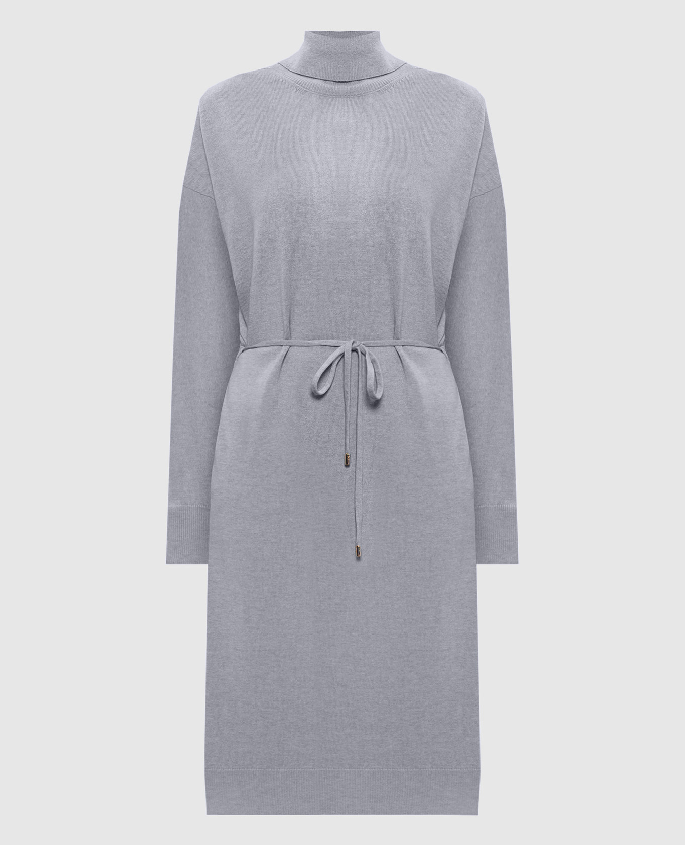 

Gray wool, silk and cashmere dress with monil chain Peserico, Grey