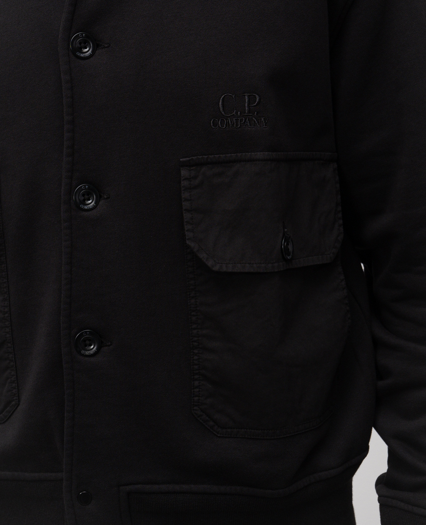 

Black jacket with logo embroidery C.P. Company