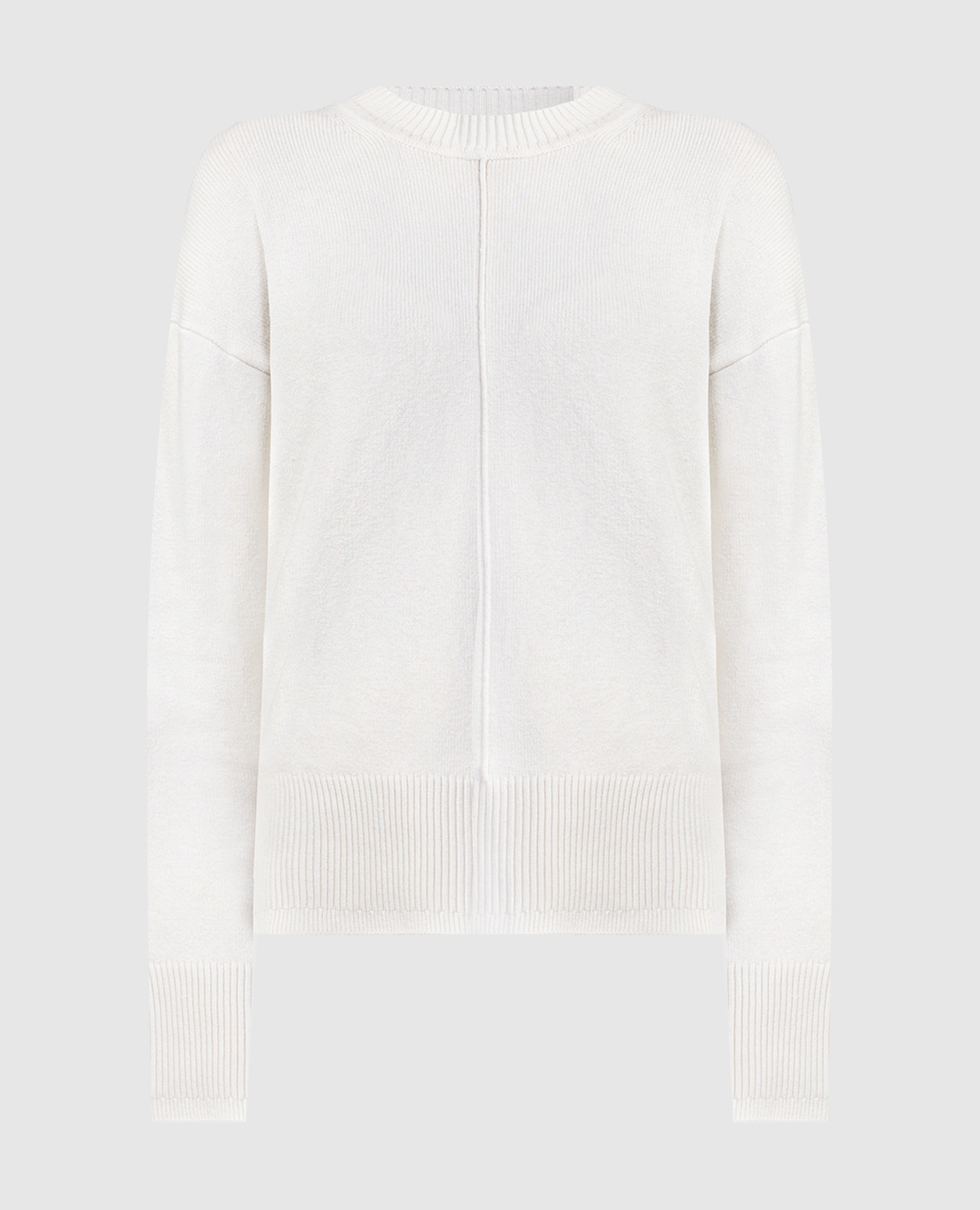 

White crew jumper with silk JOSEPH