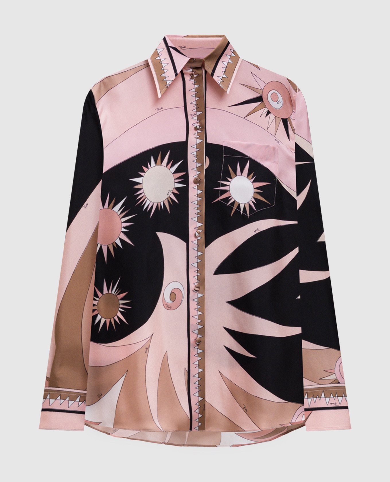 

Pink printed silk blouse PUCCI