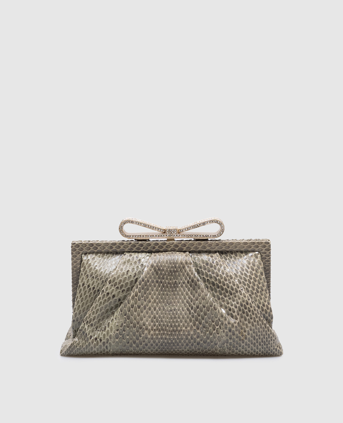 

Green clutch made of reptile leather Valentino