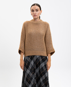 Peserico Brown alpaca wool sweater S99397F0309216