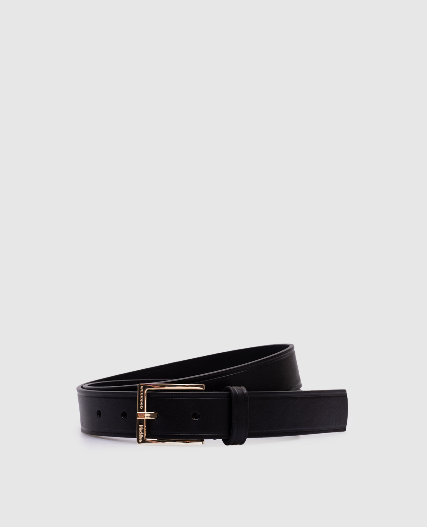 

NIGELLA black leather belt with logo Max Mara Weekend