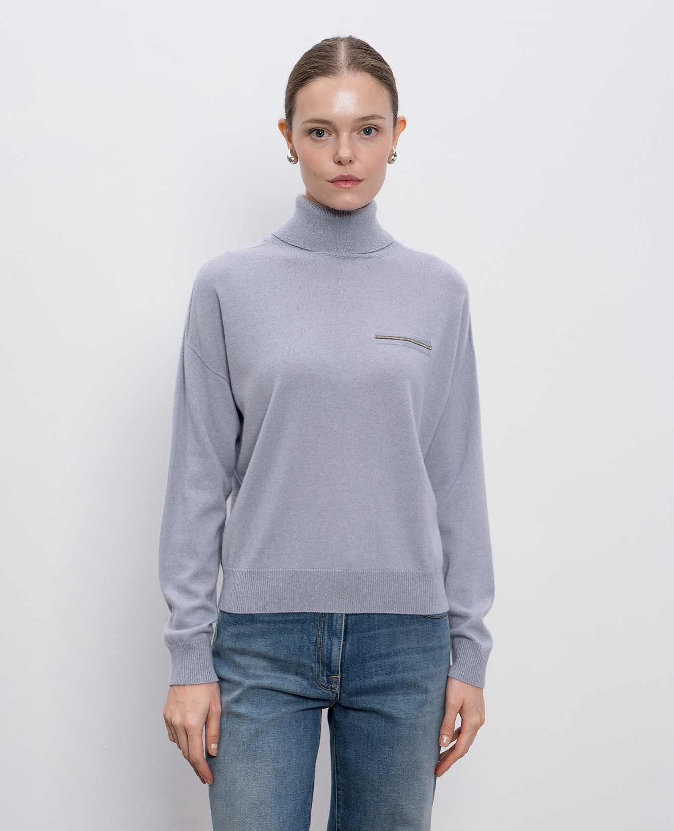 

Blue cashmere turtleneck Peserico
