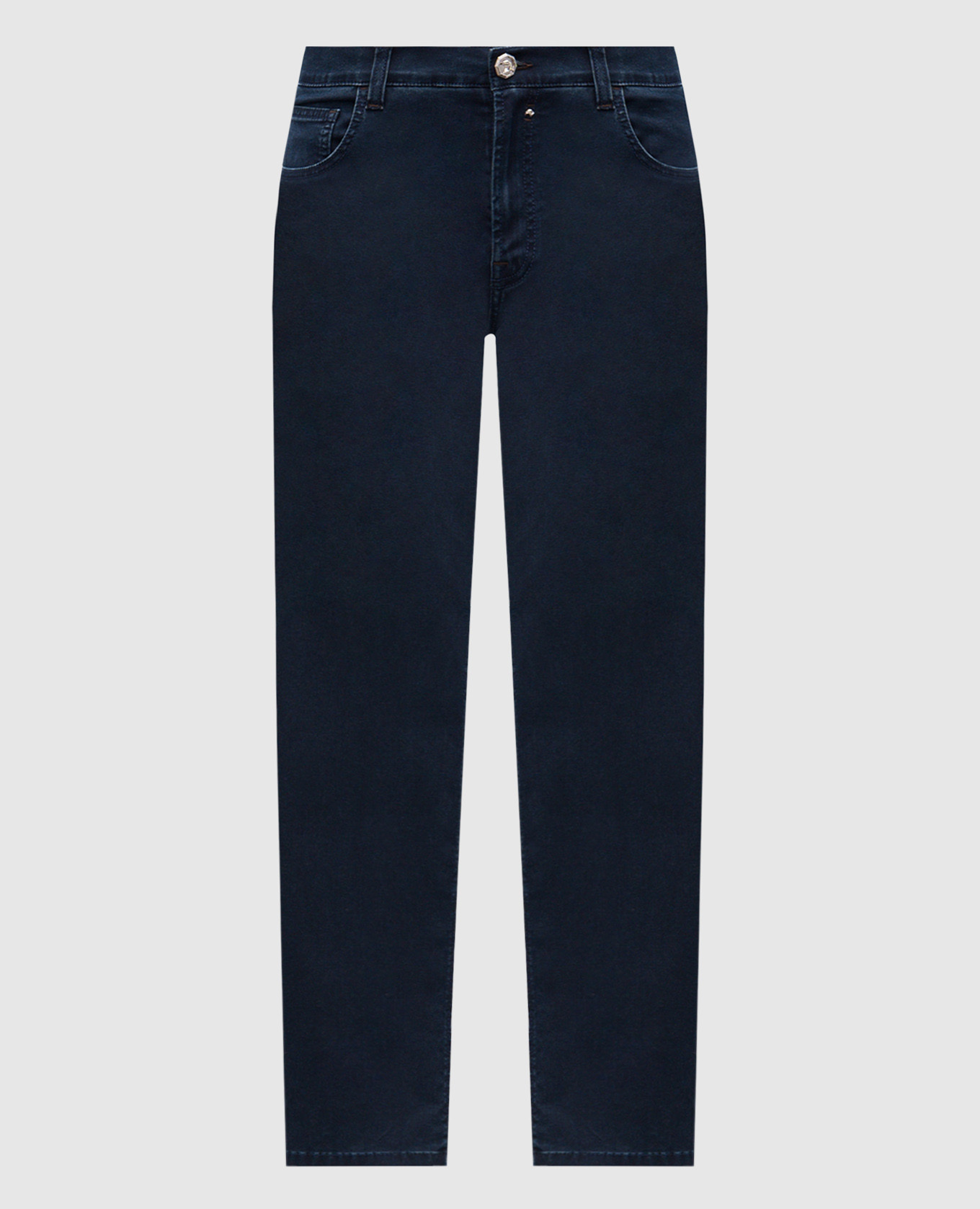 Blue jeans with logo Stefano Ricci