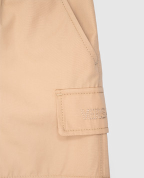 Versace Children's beige shorts with logo 10185171A13201