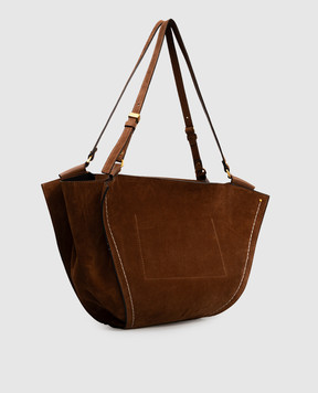 Gianni Chiarini Brown suede tote bag BLOOM BS12037CMPL