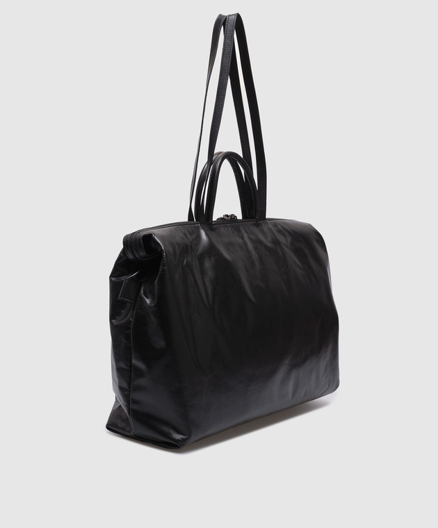 Marsell - Orizzontale black leather tote bag MB0219092 - shop with