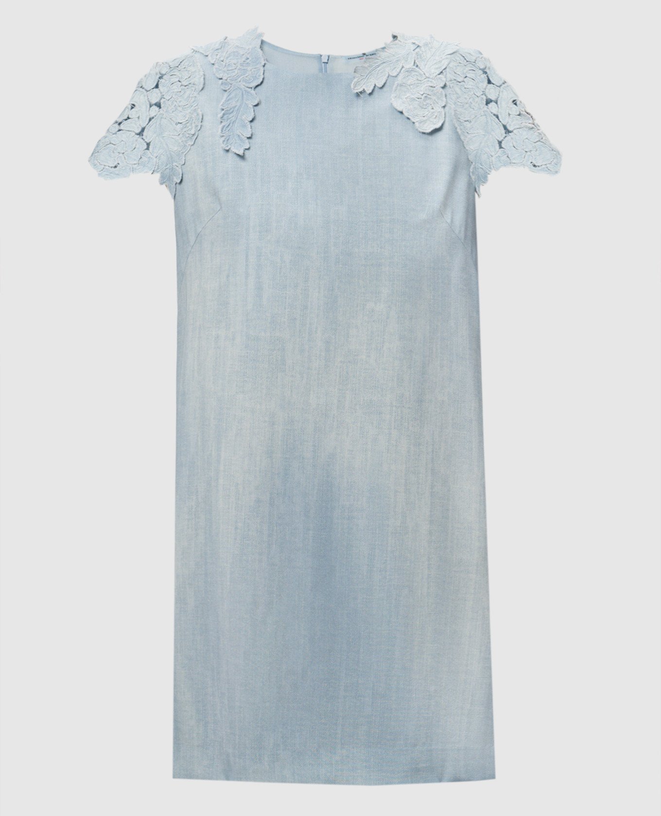 

Blue dress with applique Ermanno Scervino, Light blue