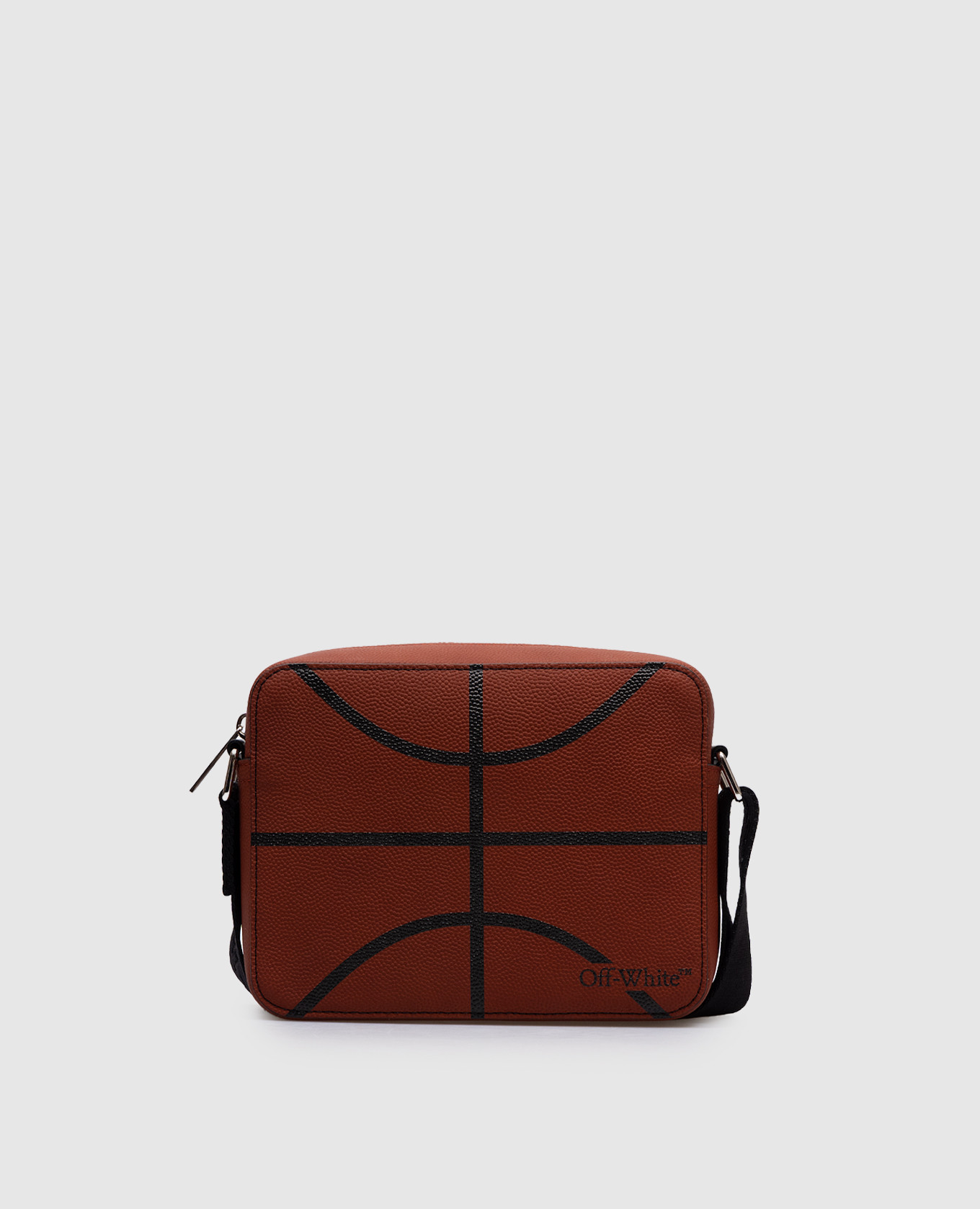 

Orange leather bag in the style of a basketball Off-White, Оранжевый
