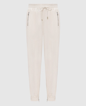 Ermanno Scervino Beige corduroy joggers D457P308HBP