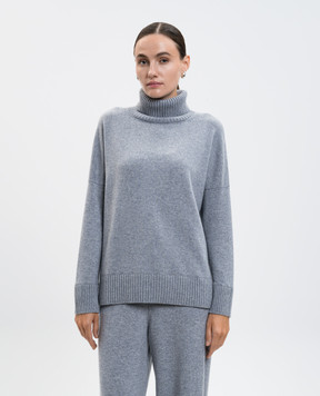 Simonetta Ravizza Grey Malaga cashmere sweater F05KN73T10