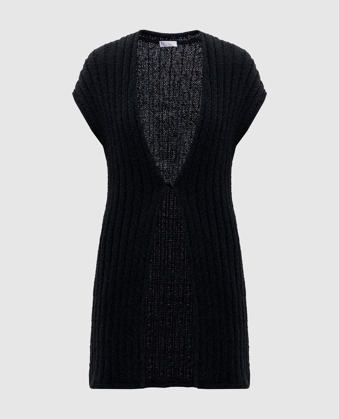 

Black linen cardigan with sequins Brunello Cucinelli