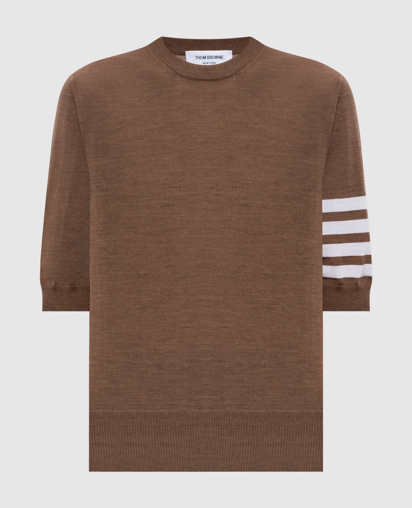 Brown wool T-shirt Thom Browne
