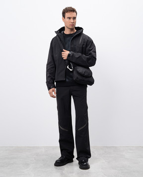 Heliot Emil RESILIENCE black windbreaker with elastic inserts M02140
