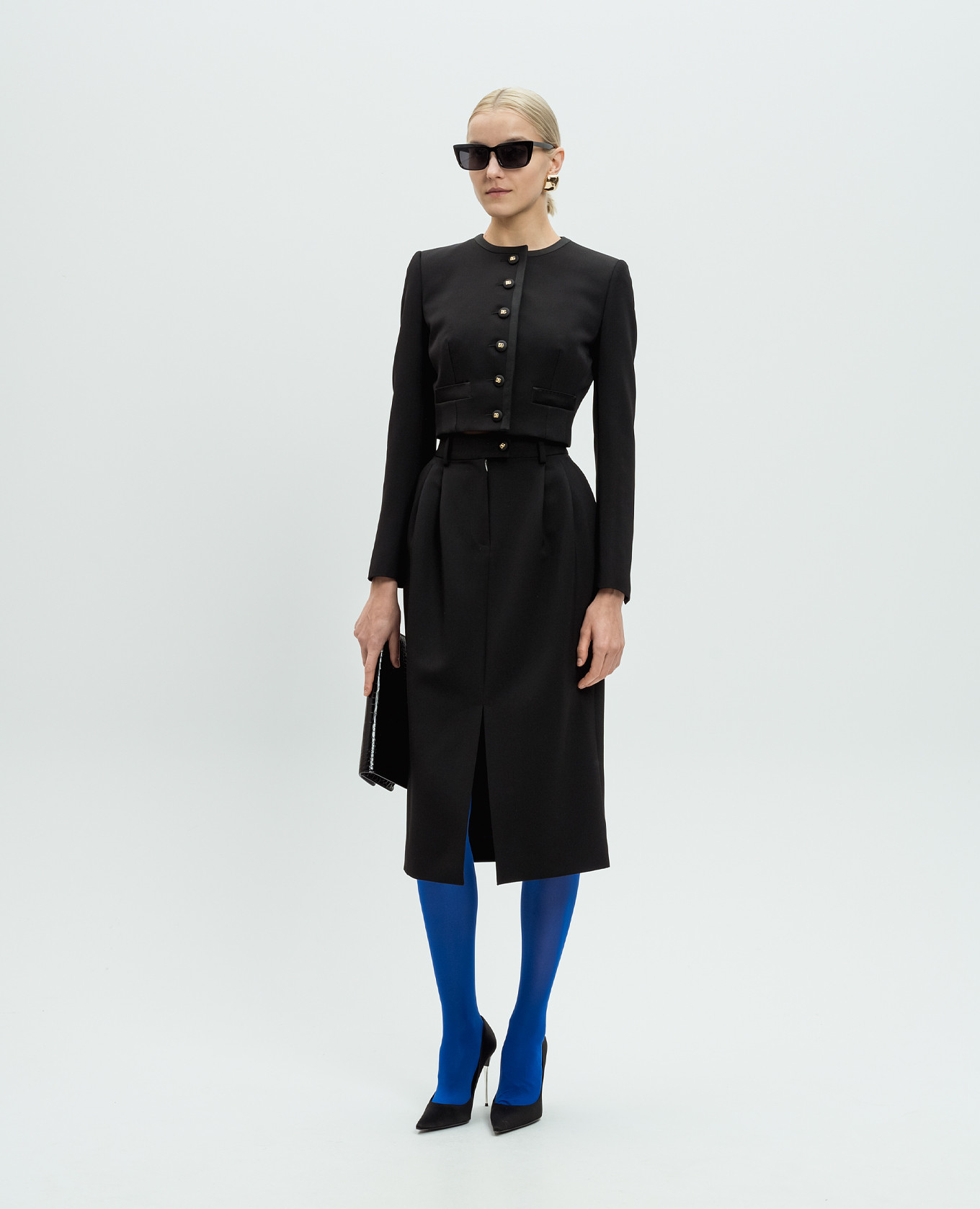 Black wool pencil skirt Dolce&Gabbana 2