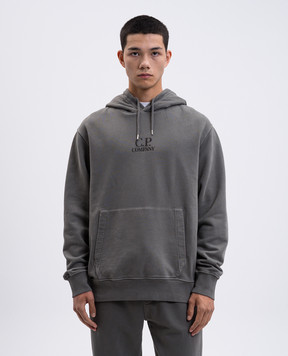 C.P. Company Green hoodie with logo MSS719B006372R