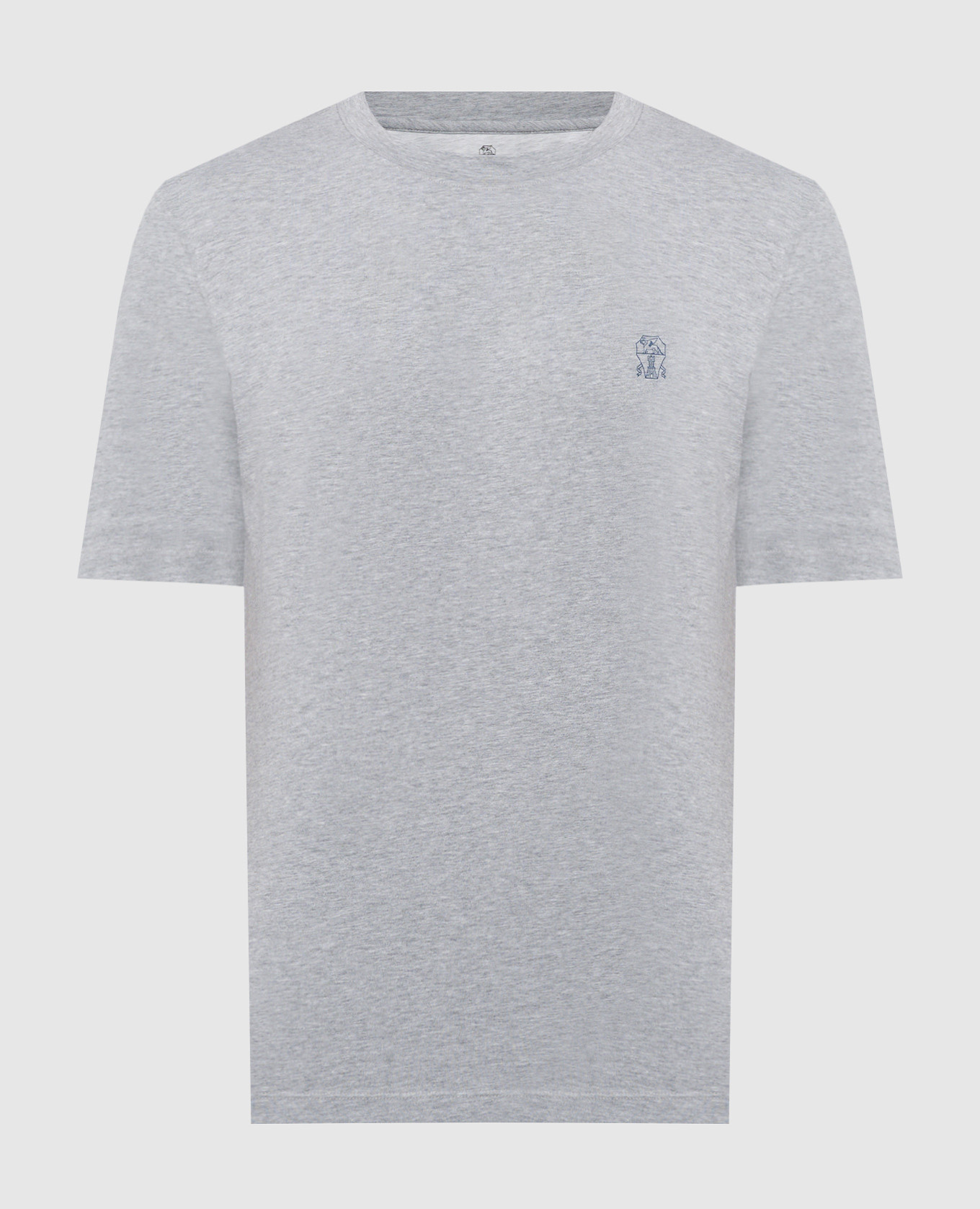 

Gray t-shirt with logo emblem print Brunello Cucinelli, Grey
