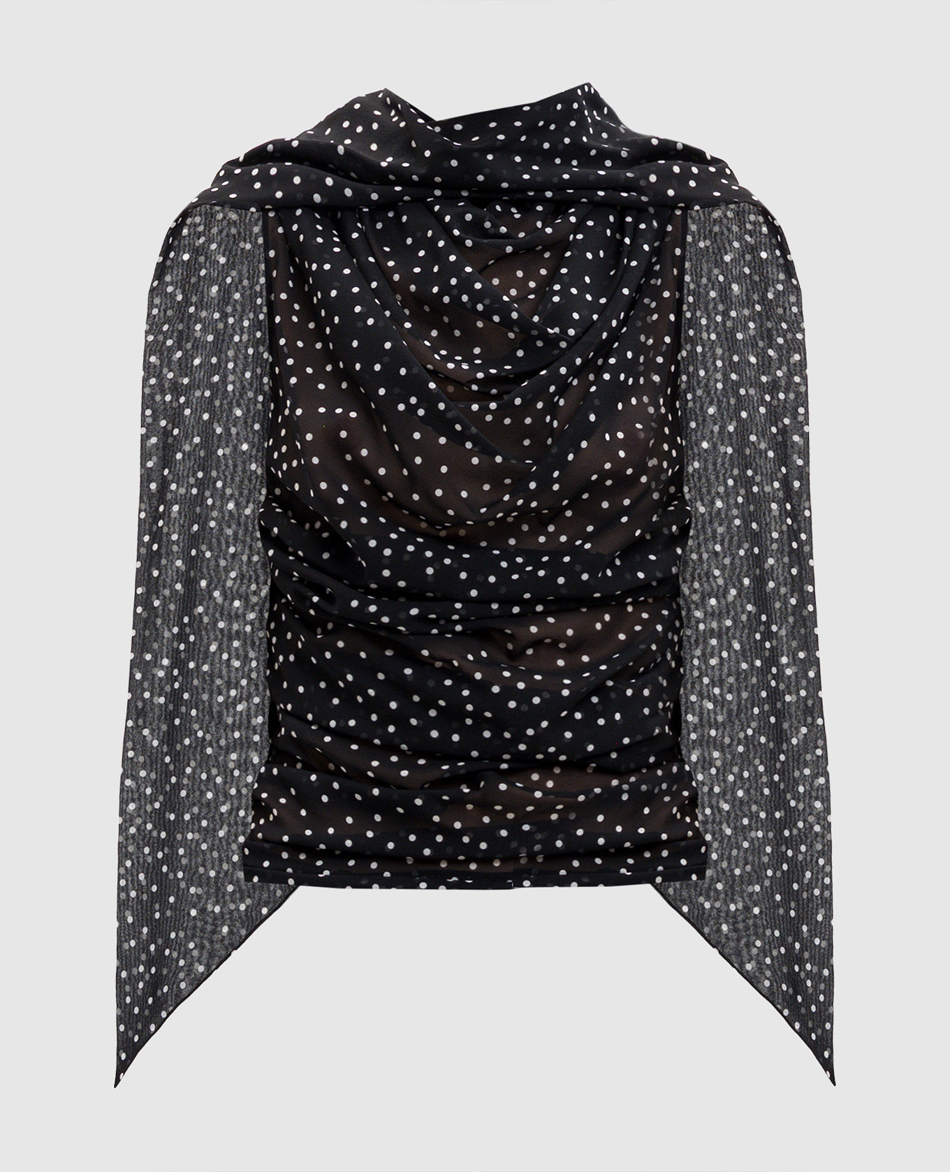 

Black polka dot silk blouse Magda Butrym