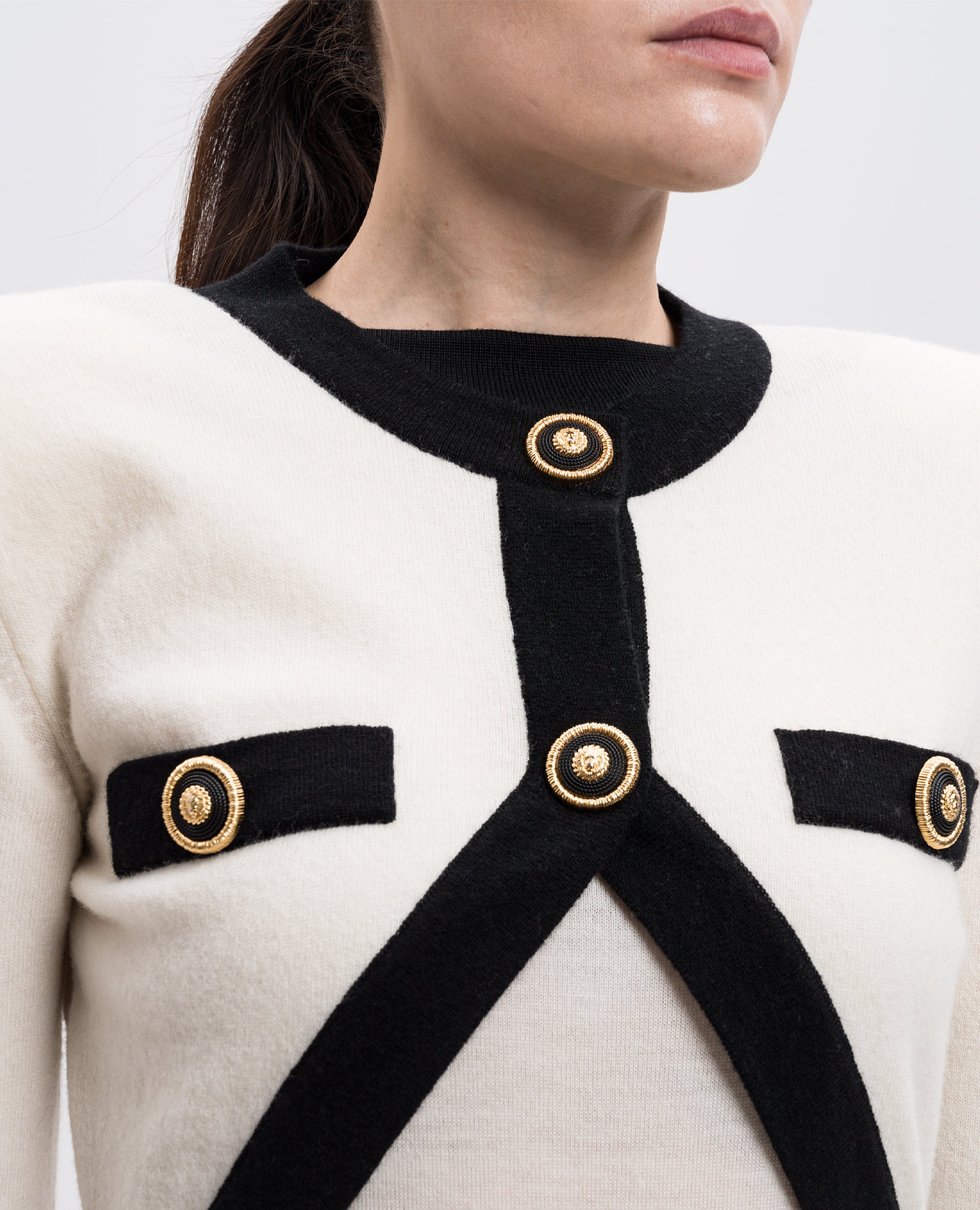 White midi dress with double construction and branded accessories Balmain 5
