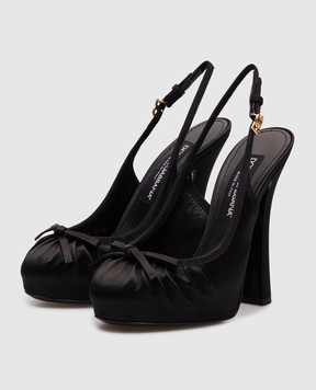 Dolce&Gabbana Black slingbacks with bow CG0927AD160