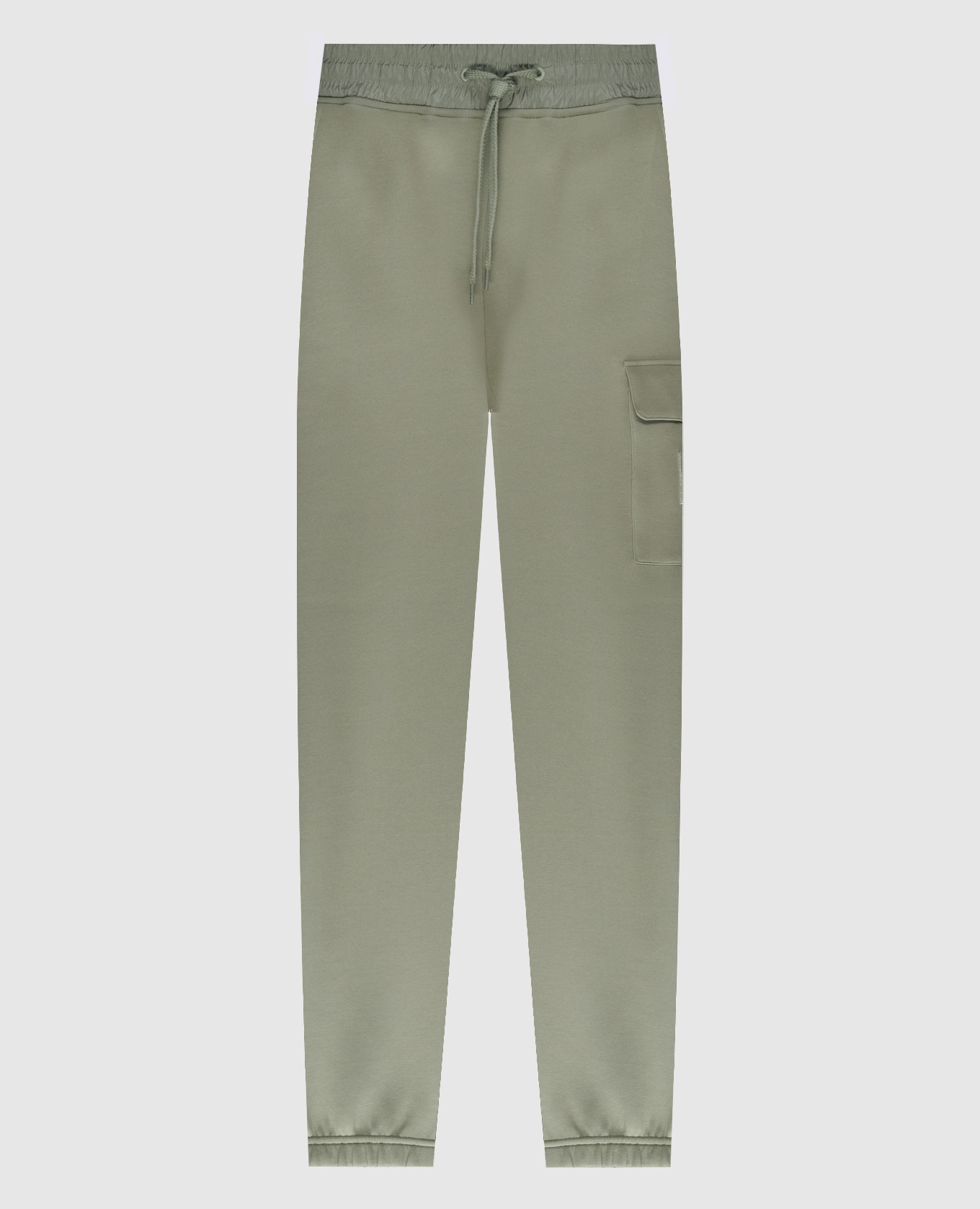 Green marvin-v joggers with textured logo patch mackage