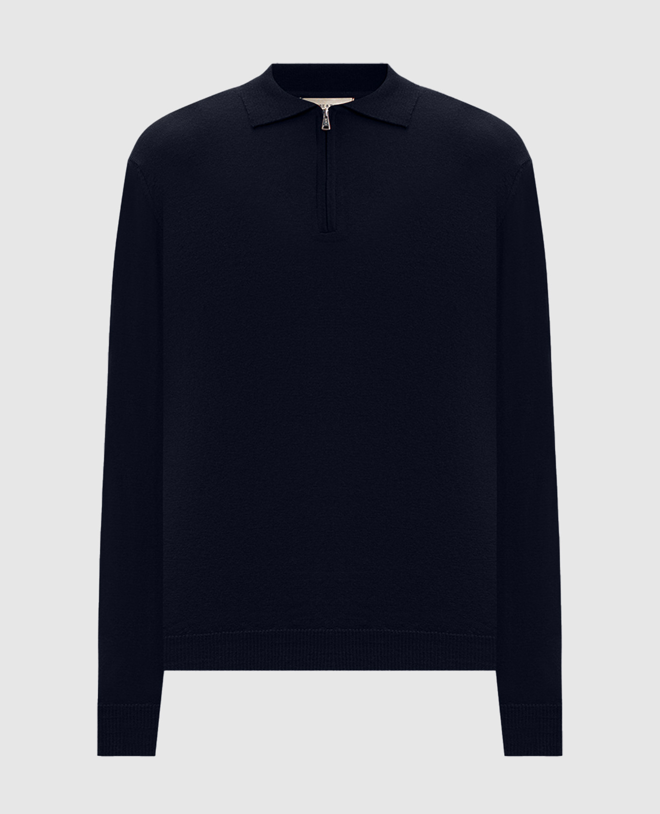 Blue wool polo shirt
