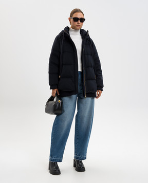 Be Florence Blue cashmere down jacket BE2518