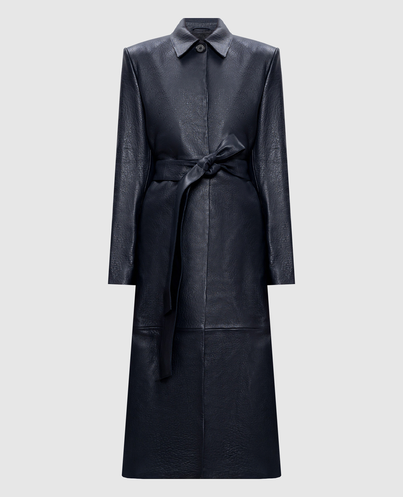 

Blue leather coat Magda Butrym
