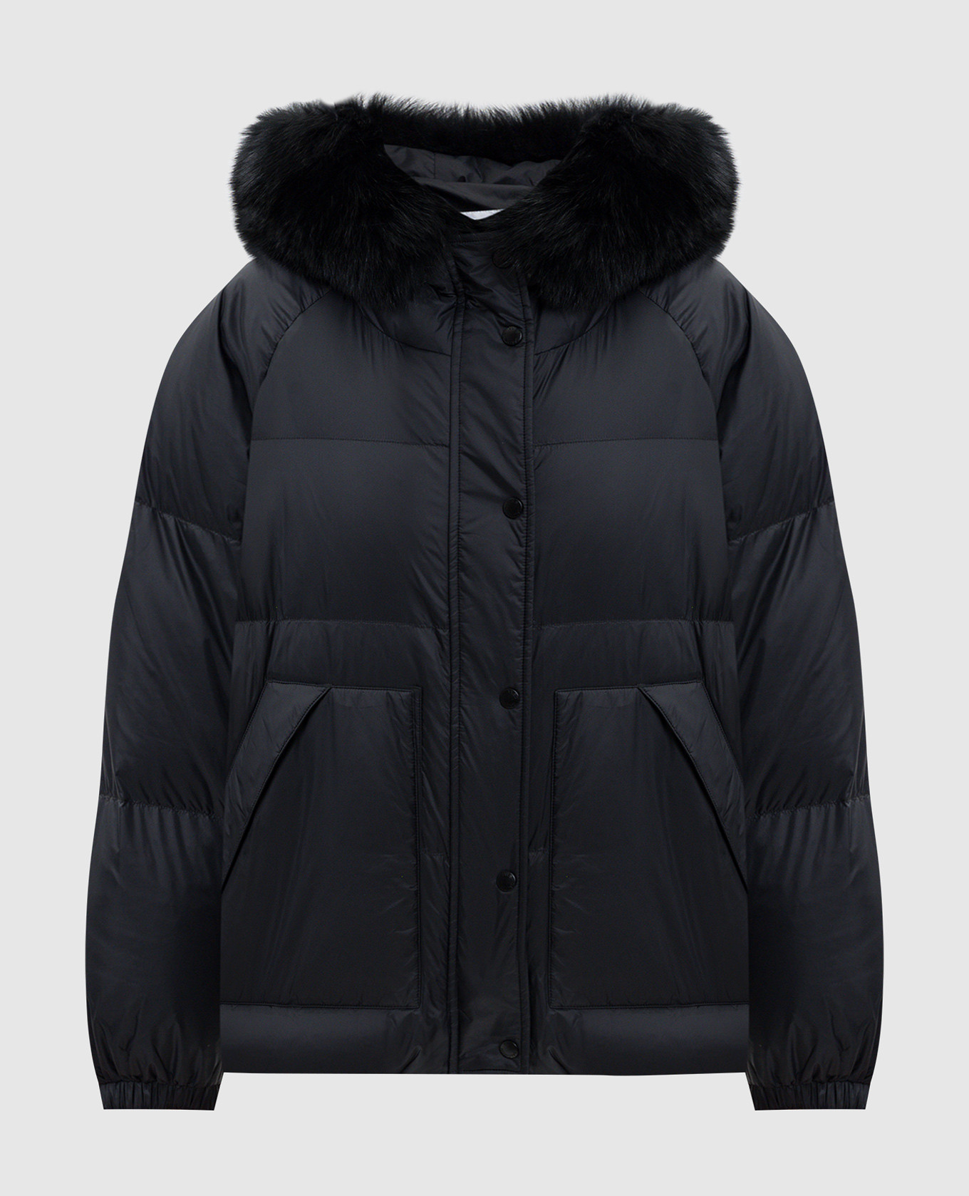 

Black down jacket with fox fur Yves Salomon Army