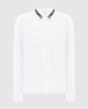 Peserico White shirt with monil chain and lurex S06729J0B8924